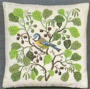 Haandarbejdets Fremme - Kissen Blaumeise