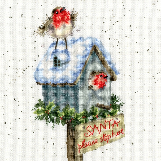 Bothy Threads Hannah Dale - Santa Please Stop Here