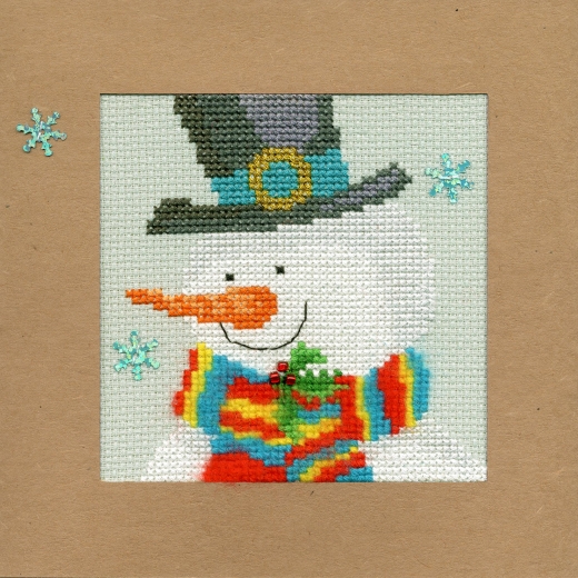 Bothy Threads Stickpackung - Christmas Card - Snowy Man