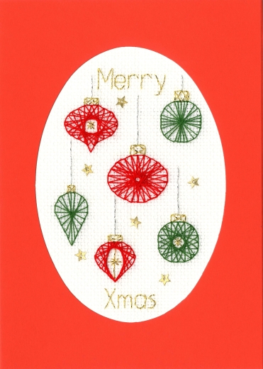 Bothy Threads Stickpackung - Christmas Card - Christmas Baubles