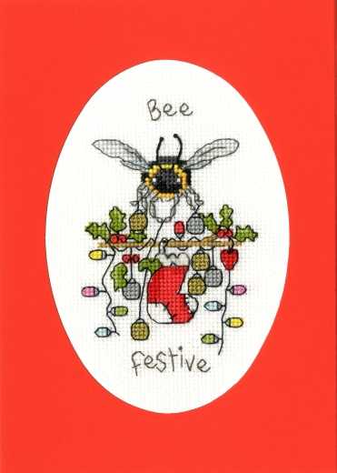 Bothy Threads Stickpackung - Christmas Card - Bee Festive