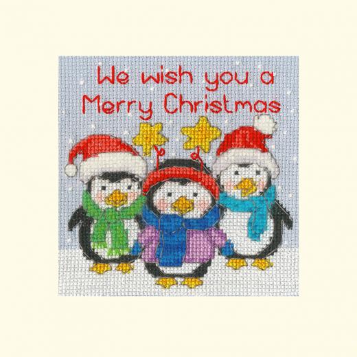 Bothy Threads Stickpackung - Christmas Card - Penguin Pals