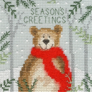 Bothy Threads Stickpackung - Christmas Card - Xmas Bear