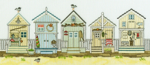 Bothy Threads Stickpackung - New England - Beach Huts