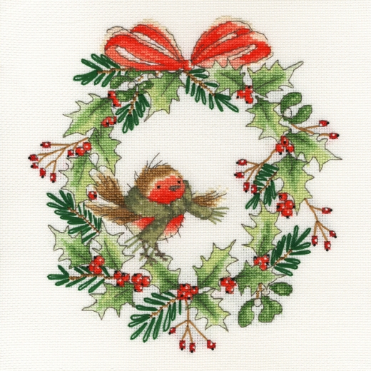 Bothy Threads Stickpackung - Robin Wreath