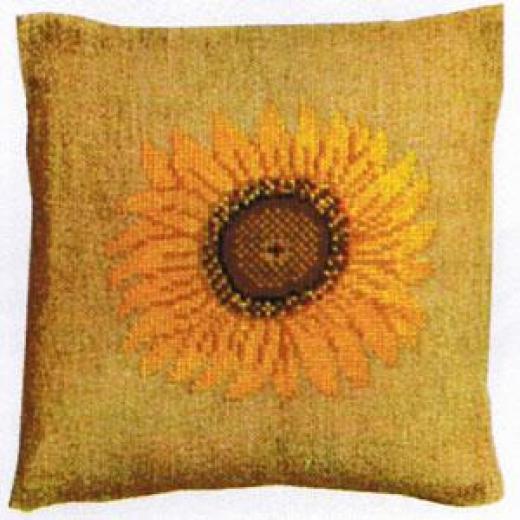 Haandarbejdets Fremme - Kissen Sonnenblume (Stickpackung)