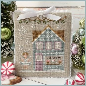 Stickvorlage Country Cottage Needleworks - Nutcracker Village 5 Snow Queens Ice Cream Parlor