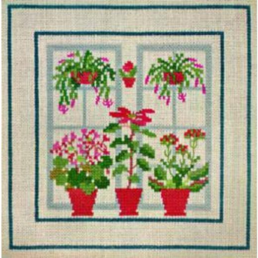 Fenster mit Weihnachtsstern - Haandarbejdets Fremme (Stickpackung)