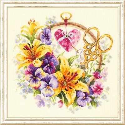 Magic Needle - Stickbild Lilies for Needlewoman