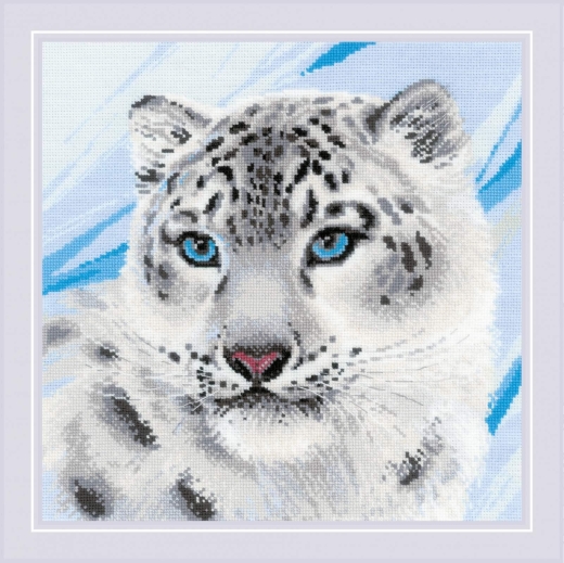Riolis - Stickbild Snow Leopard