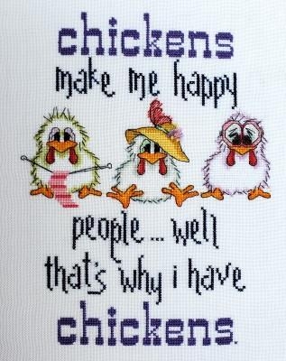 Stickvorlage MarNic Designs - Chickens Make Me Happy