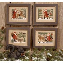 Prairie Schooler - Woodland Santas (Stickvorlage)