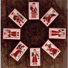 Prairie Schooler - Redwork Santas (Stickvorlage)