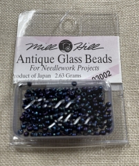 Mill Hill Seed-Antique Beads - 03002 Midnight Ø 2,2 mm (Ersatz für Magnifica 10005)