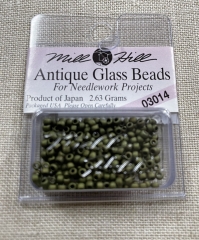 Mill Hill Seed-Antique Beads - 03014 Matte Oliv Ø 2,2 mm