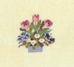 Fremme Stickpackung - Frühlingsblumenstrauß