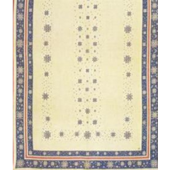 Haandarbejdets Fremme - Tischdecke Blaue Sterne