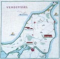 Fremme Stickpackung - Landkarte Vendsyssel 48x48 cm