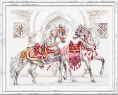 Chudo Igla Stickpackung - Royal Horses 40x31 cm