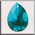 Mill Hill Glass Treasures 12002 - Marbled Teardrop Blue