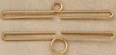 Dekobügel / Aufhängung Breite 4 cm, goldfarben, 2-teilig