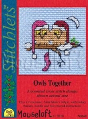 Stickpackung Mouseloft - Owls Together mit Passepartoutkarte