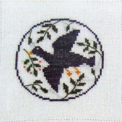 Fremme Stickpackung - Vogel im Ring