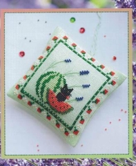 Stickvorlage Cotton Pixels - Watermelon Cat