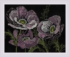 Riolis Stickpackung - Lace Poppies