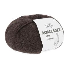 Alpaca Soxx 4-fach Lang Yarns - dunkelbraun mélange (0068)