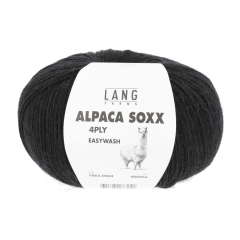 Lang Yarns Alpaca Soxx 4-fach - Farbe 0004 schwarz