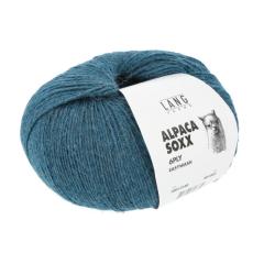 Alpaca Soxx 6-fach Lang Yarns - petrol hell mélange (0188)