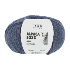 Lang Yarns Alpaca Soxx 6-fach - Farbe 0010 blau mélange