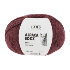Lang Yarns Alpaca Soxx 6-fach - Farbe 0062 weinrot mélange