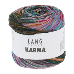 Lang Yarns Karma - blau - beere - dunkelgrün (0003)