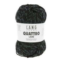 LANG YARNS Quattro Lamé - schwarz (0004)