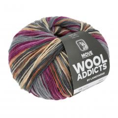 Move Lang Yarns Sockenwolle 4-fach - grau-purple-orange