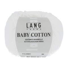 Lang Yarns Baby Cotton - Farbe 0001 weiß