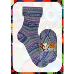 Opal Funky 4-fach - Tobender Stöckelschuh (Sockenwolle)