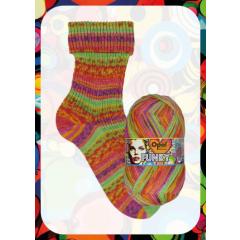 Opal Funky 4-fach - Wassernasse Taucherflossen (Sockenwolle)