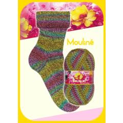 Opal Bouquet Mouliné 4-fach Sockenwolle - Floral Fantasy (11683)