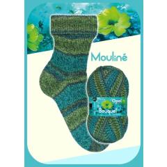 Opal Bouquet Mouliné 4-fach Sockenwolle - Cool Breeze (11684)