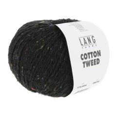 LANG YARNS Cotton Tweed - schwarz (0004)