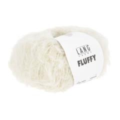 LANG YARNS FLUFFY 1186 - Flauschiges Beilaufgarn - weiss (0001)