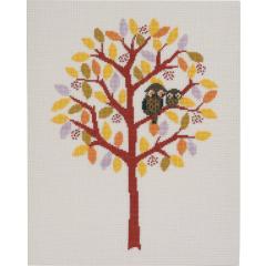 Eva Rosenstand Stickpackung - Vögel im Herbst 32x37 cm