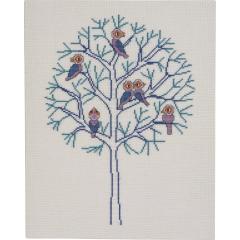 Eva Rosenstand Stickpackung - Vögel im Winter 32x37 cm