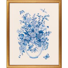 Eva Rosenstand Stickpackung - Vase mit blauen Blumen