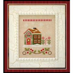 Country Cottage Needleworks - Santas Village 8 Candy Cane Cottage