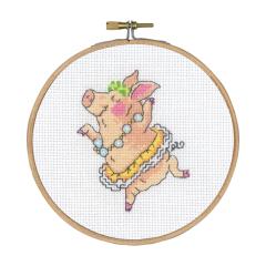 Permin of Copenhagen - Schwein mit Perlen incl. Stickring