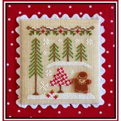 Country Cottage Needleworks - Gingerbread Village 2 Gingerbread Girl And Peppermint Tree